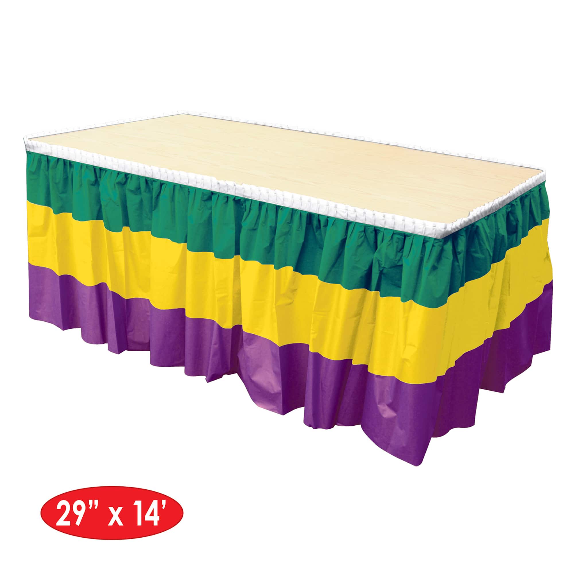 Beistle 29" x 14ft. Mardi Gras Table Skirting